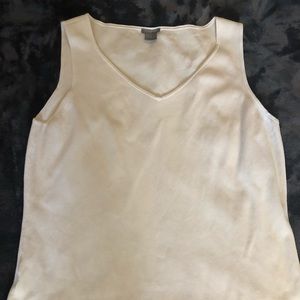 Ann Taylor Off-white sleeveless top